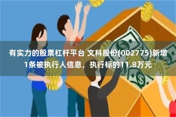 有实力的股票杠杆平台 文科股份(002775)新增1条被执行人信息，执行标的11.8万元