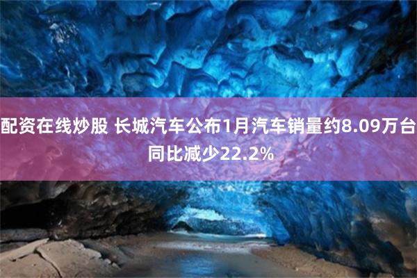 配资在线炒股 长城汽车公布1月汽车销量约8.09万台 同比减少22.2%