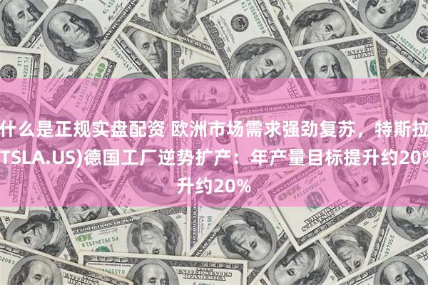 什么是正规实盘配资 欧洲市场需求强劲复苏，特斯拉(TSLA.US)德国工厂逆势扩产：年产量目标提升约20%